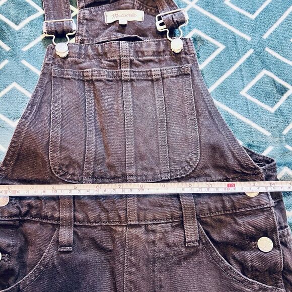 Madewell Straight Leg Overalls Luna Wash Black Denim Size XS Cotton Casual - Picture 9 of 10